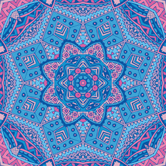 Vector seamless pattern mexican art hand drawn doodle.