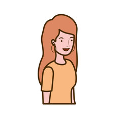 young woman smiling in white background