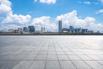 Fototapeta premium city skyline with floor