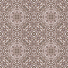 Seamless vector pattern mandala ornament. Vintage decorative tiled design