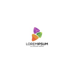 Media Abstract Gradient Logo Template