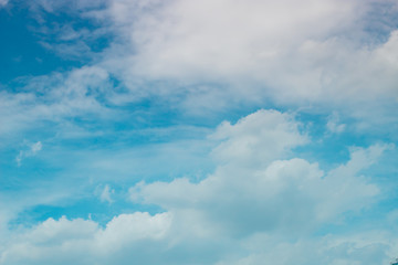 beutiful blue sunny summer cloud sky nature atmosphere with windy weather background season holiday