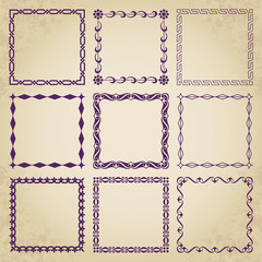 Decorative retro frames - calligraphic vector set