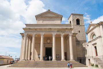 Naklejka premium San Marino Cathedral of San Marino in Italy
