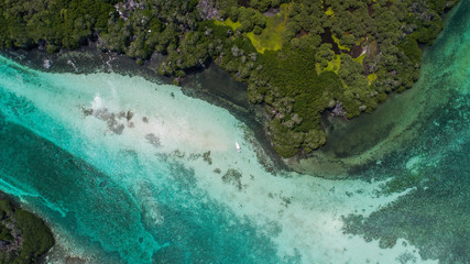 Aerial View Island Landscape Los Roques