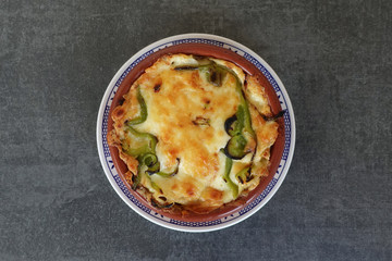 oven baked pasta in clay pot