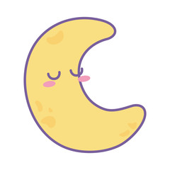 Cute moon cartoon vector design