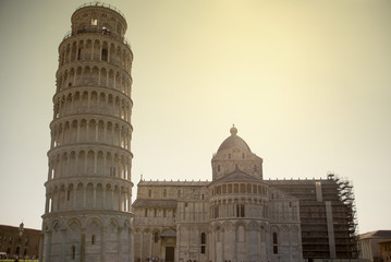 Leaning Tower of Pisa and a complex of buildings