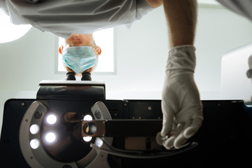 Low angle of a professional doctors hand