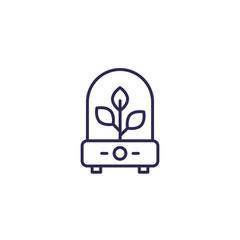 incubator with plant line icon