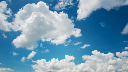 Naklejka na ściany i meble Wonderful blue sky and white clouds