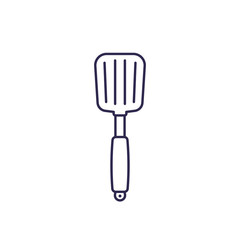 spatula icon on white, line vector