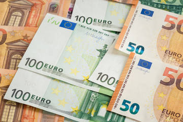 EUR banknote for business background