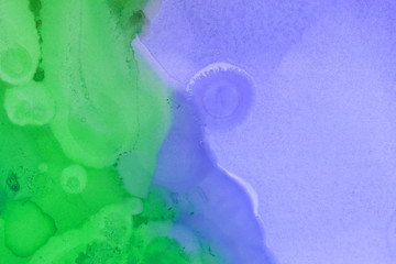 Colorful hand painted alcohol ink background. Abstract delicate texture. Contemporary wallpaper.