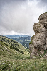 autumnal atmosphere on the ridge of the Nagelfluh chain near Oberstaufen, Allgaeu area, Bavaria,...