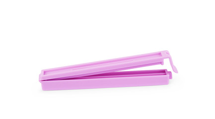 Clips for packages on a white background