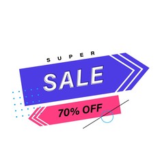Sale banner template. Weekend specials offer. Vector