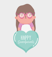 happy grandparents day cartoon design