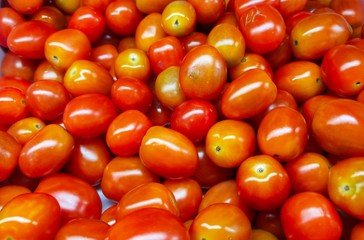 Fresh red tomatoes in full frame. 