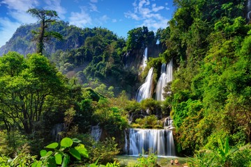 The Thi Lo Su waterfall - obrazy, fototapety, plakaty