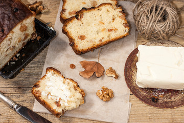 Barmbrack or bairin breac is a traditional Irish sweet yeast bread with grapes and raisins, often eaten with afternoon tea butter and traditionally served on Halloween.