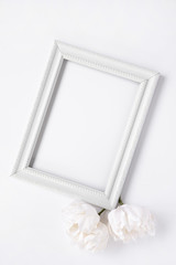 Mock-up of minimalist white frame