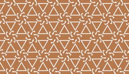 Modern pattern with curved line. Triangles, line, geometric elements. Vector Seamless illustration. Design for flyer, wallpaper, presentation, paper.