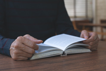 Man reading book