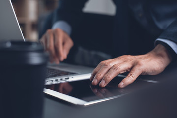Businessman working in office