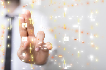 Innovation futuristic digital data binary code background technology