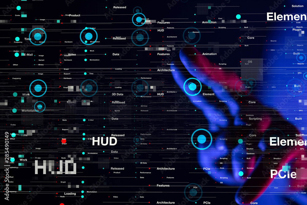 Wall mural innovation futuristic digital data binary code background technology