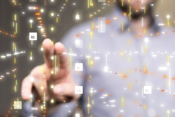 Innovation futuristic digital data binary code background technology