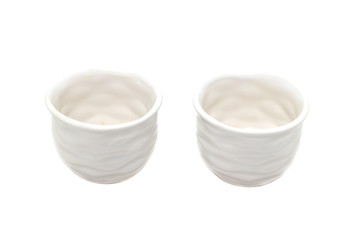 flowerpot pot white on a white background isolated