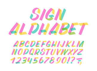 Hand drawn colorful typeface on white background. Brush sign painted vector characters: lowercase and uppercase. Typography alphabet for your designs: logo, typeface, card