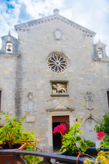 Fototapeta na wymiar The old romanesque church in Labin or Albona