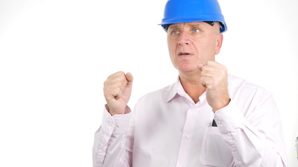 Engineer Image Talking Confident Gesticulate in a Business Meeting