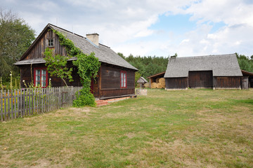 The Folk Culture Museum in Osiek by the river Notec, the open-air museum presents polish folk culture. Poland, Europe