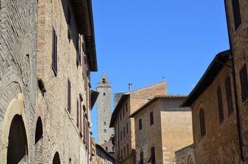 Fototapeta na wymiar village san gimignano tuscany italy 