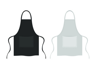Kitchen stylish apron vector design illustration isolated on white background - obrazy, fototapety, plakaty