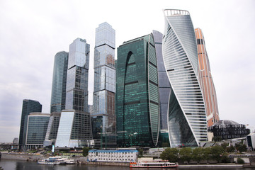 Fototapeta na wymiar Skyscrapers in the center of Moscow