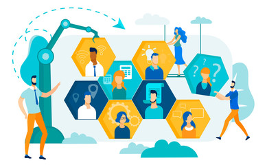 Fototapeta premium Business People Work Together, Develop Strategy.