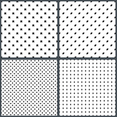 Set of seamless geometric ornamental vector pattern for design, stock illustration