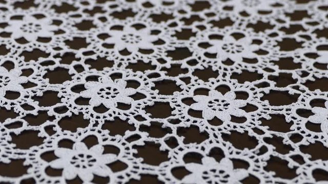 knitted lace tablecloth with rope, handicrafts and tablecloths,