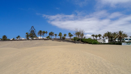 Maspalomas and Playa del Ingles is a beautiful resort on the South of Gran-Canaria island, Spain