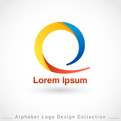 Letter Q Logo Design Template isolated on white background : Vector Illustration