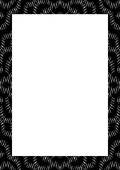 White Frame with Decorated Borders