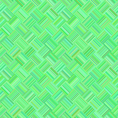 Green geometrical diagonal striped square mosaic pattern background - seamless design