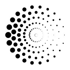 Abstract vector background with halftone dots circle. Creative geometric pattern 