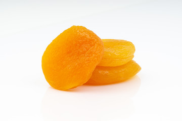 Dried apricot isolated on a white background