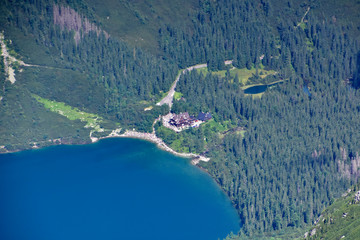 Rysy widok na Morskie Oko i Schronisko nad Morskim Okiem © Ola i Eryk